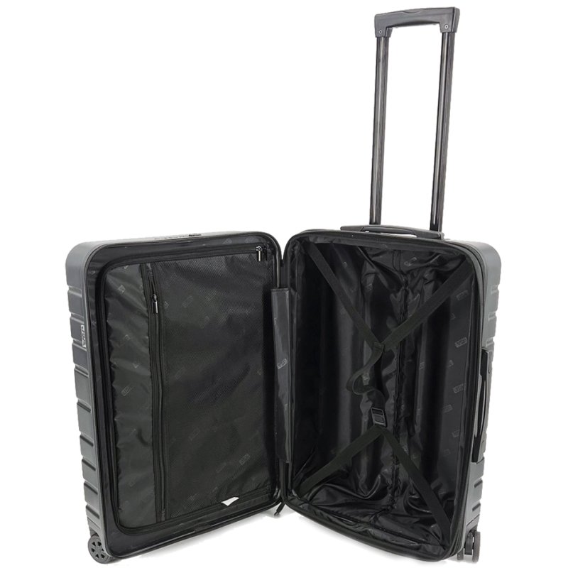 JSA Reisetrolley, 50% gerecyclede ABS, maat M, zwart

Dutch: JSA Reistrolley, 50% gerecycled ABS, maat M, zwart